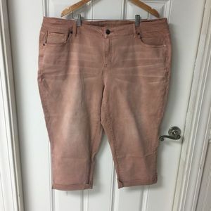 Blush Pink Girlfriend Capris lane Bryant